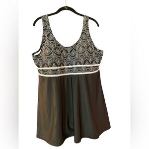 Blair Black and White Women Swimsuit. One Piece, Skirted Swimsuit. Like new.